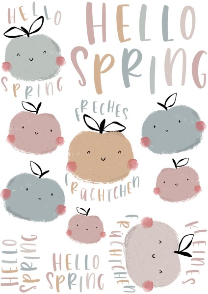 Bügelbild Spring Apples Blush SET