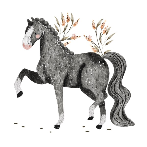 Bügelbild Horse Love (Black) Medium