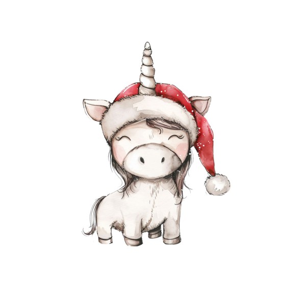 Bügelbild Christmas Unicorn MINI