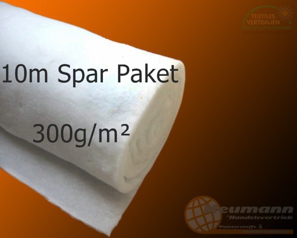 Polsterwatte 300gr./m² 10 Meter Paket