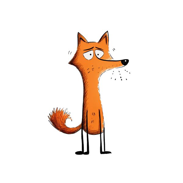 Bügelbild Cartoon Fox Medium