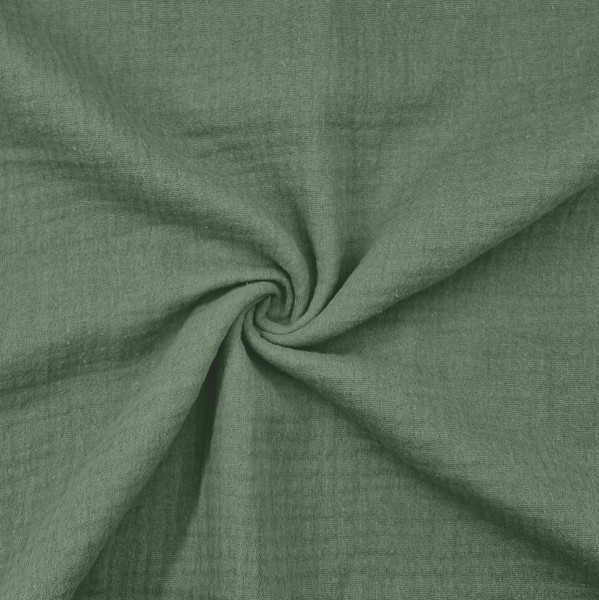 Musselin Double Gauze Smokey Green