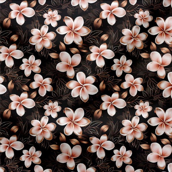 French Terry Little Flowers Rosegold (Bio)