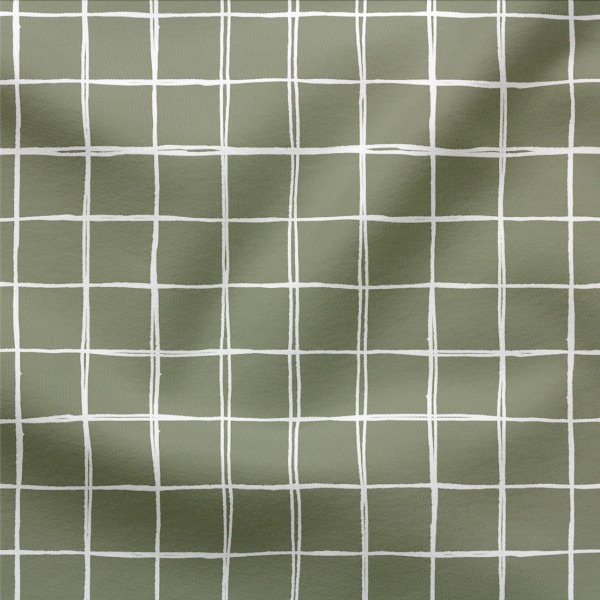 French Terry Grids Oliv