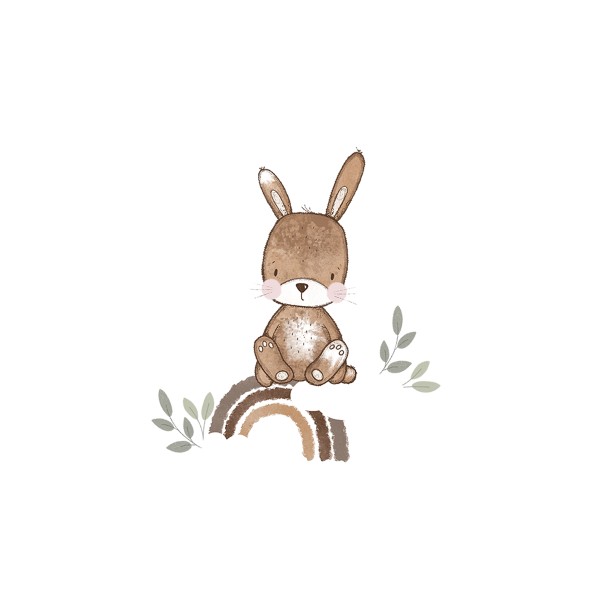 Bügelbild Happy Bunny MINI