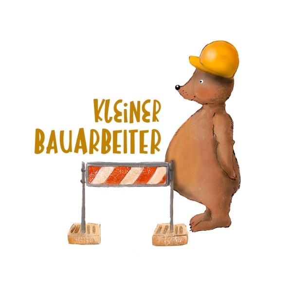 Bügelbild Kleiner Bauarbeiter Medium