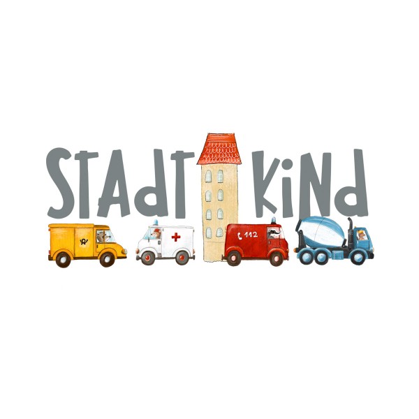 Bügelbild Stadtkind (Schriftzug) Medium