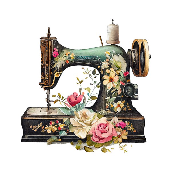 Bügelbild Vintage Sewing MAXI