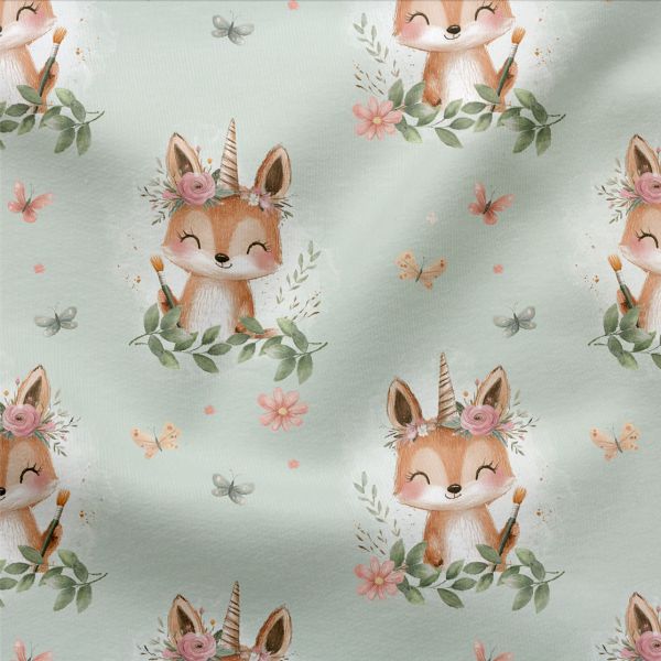 Jersey Stoff Sweet Foxi (Bio) VORBESTELLUNG