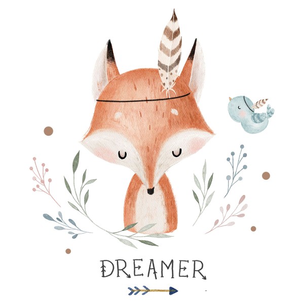 Bügelbild Dreamer Fox Medium