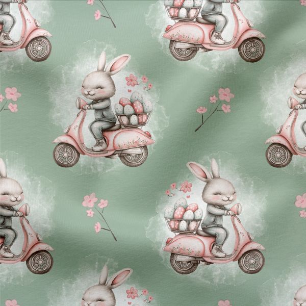 Jersey Stoff Vespa Hase (Bio) VORBESTELLUNG