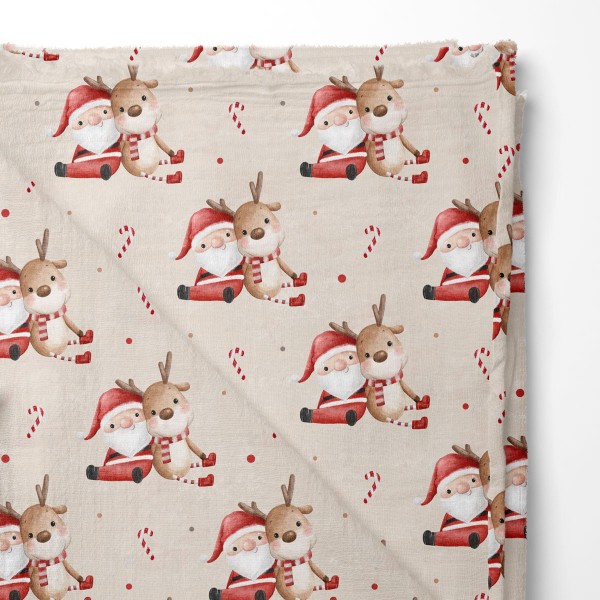 Musselin Double Gauze Santa and Rudolph
