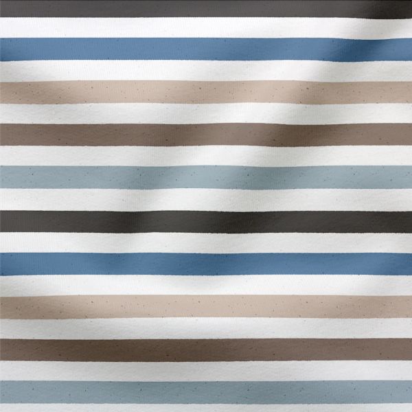 Jersey Stoff Structured Stripes Blue Neutral (Bio) VORBESTELLUNG