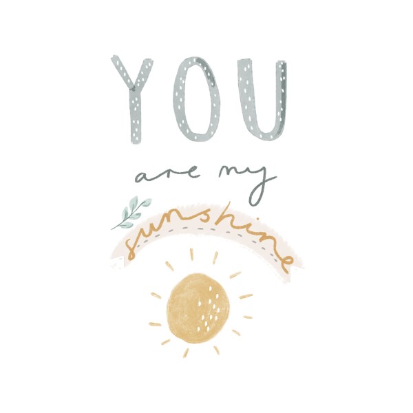 Bügelbild You are my Sunshine (Schriftzug) Medium