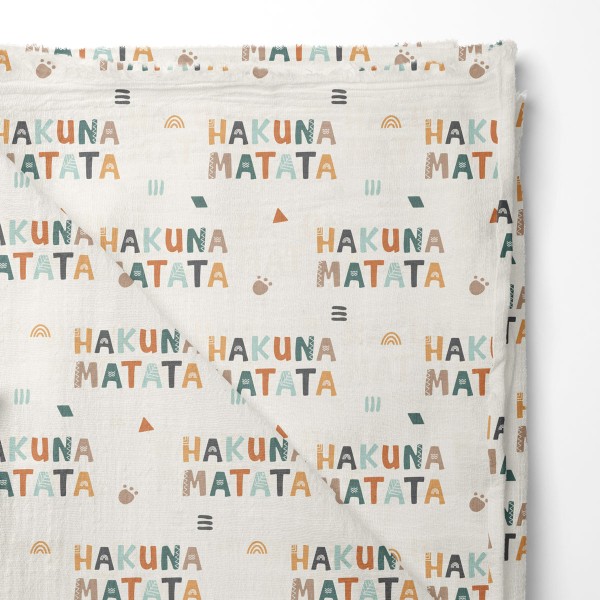 Musselin Double Gauze Hakuna Matata Rest 50 cm