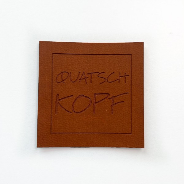 Kunstleder Label Quatschkopf