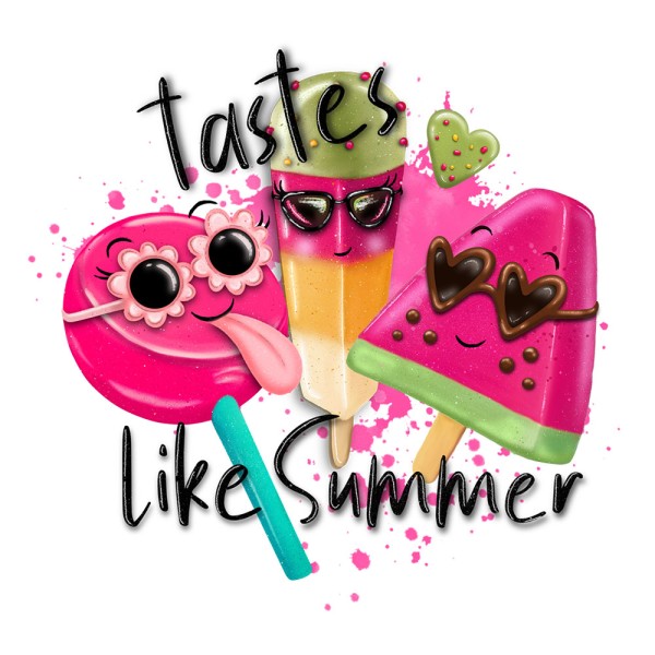 Bügelbild Tastes like Summer Pink Maxi
