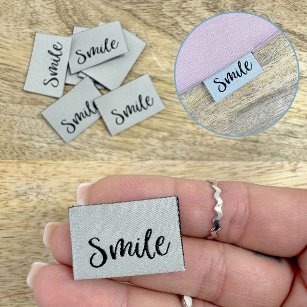 Weblabels Smile (Grau) 4er Set