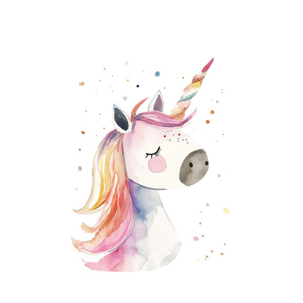 Bügelbild LOVE Unicorn Medium